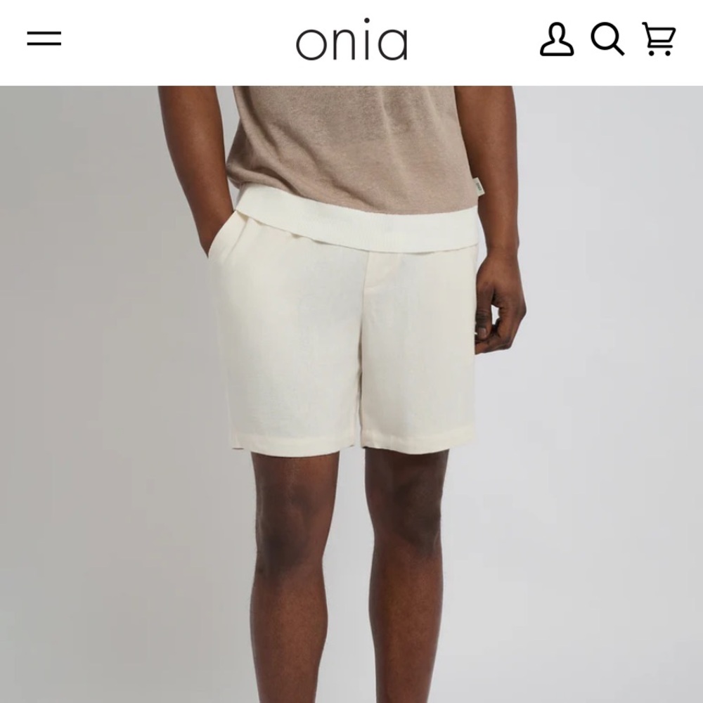 Onia Cream Shorts